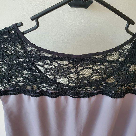 Express lacy black scoop neck dress. Size medium - Picture 6 of 9